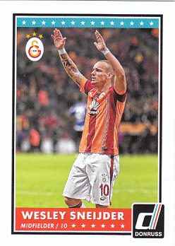 Wesley Sneijder Galatasaray AS 2015 Donruss Soccer Cards #36